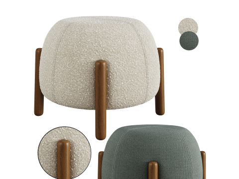 Wovenbyrd Mayfair Stackable Ottoman 3D Модель