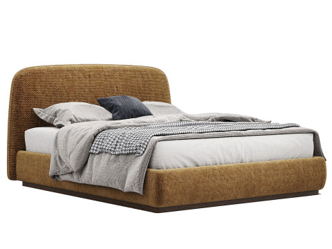 Alhome Velvet Bed 3Dモデル
