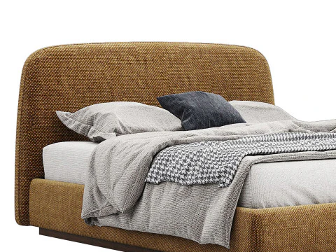 Alhome Velvet Bed 3D Model