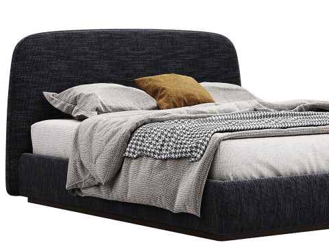 Alhome Velvet Bed 3D 模型