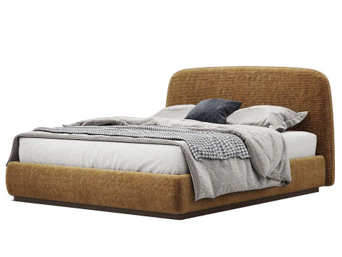 Alhome Velvet Bed 3D Model