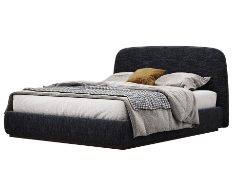 Alhome Velvet Bed 3D 模型