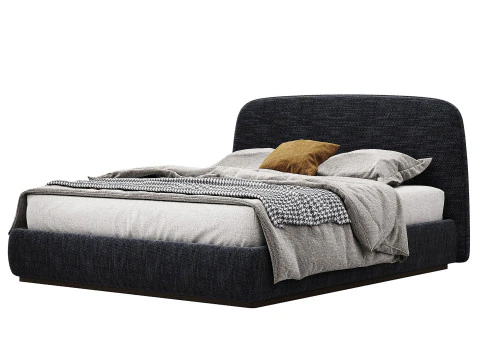 Alhome Velvet Bed 3D Model