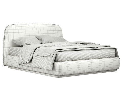 Alhome Velvet Bed 3D 模型