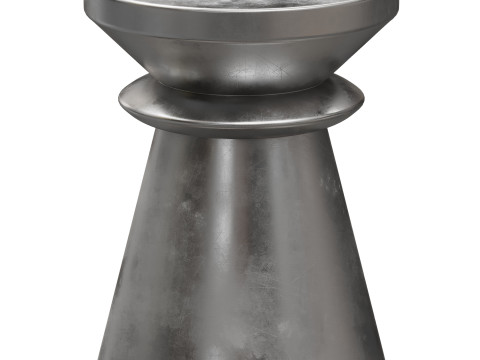 Round aluminium garden side table 3D-Modell