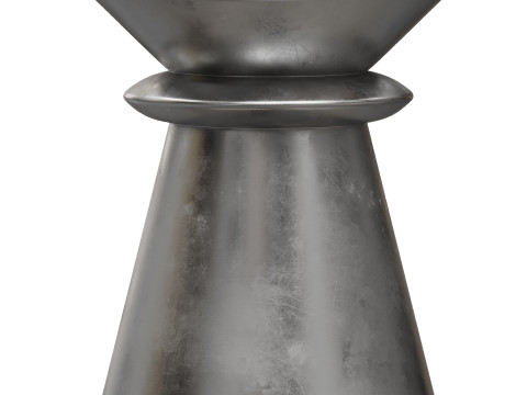 Round aluminium garden side table 3D Model