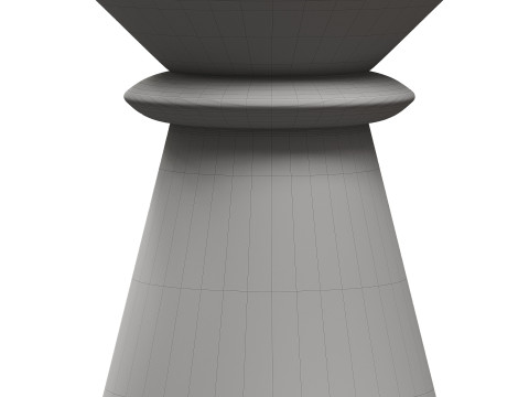 Round aluminium garden side table 3D Model
