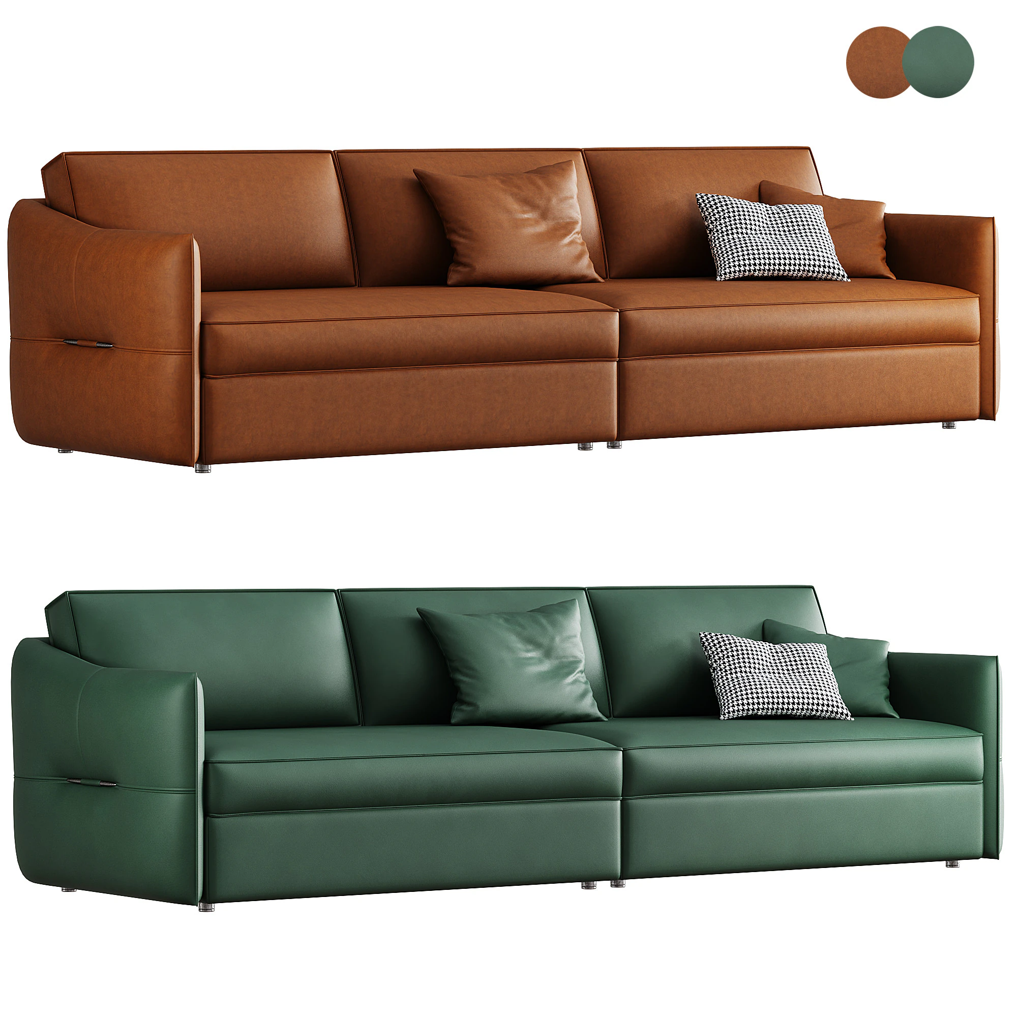 Italian minimalist sofa 3D Model .c4d .max .obj .3ds .fbx .stl .blend 