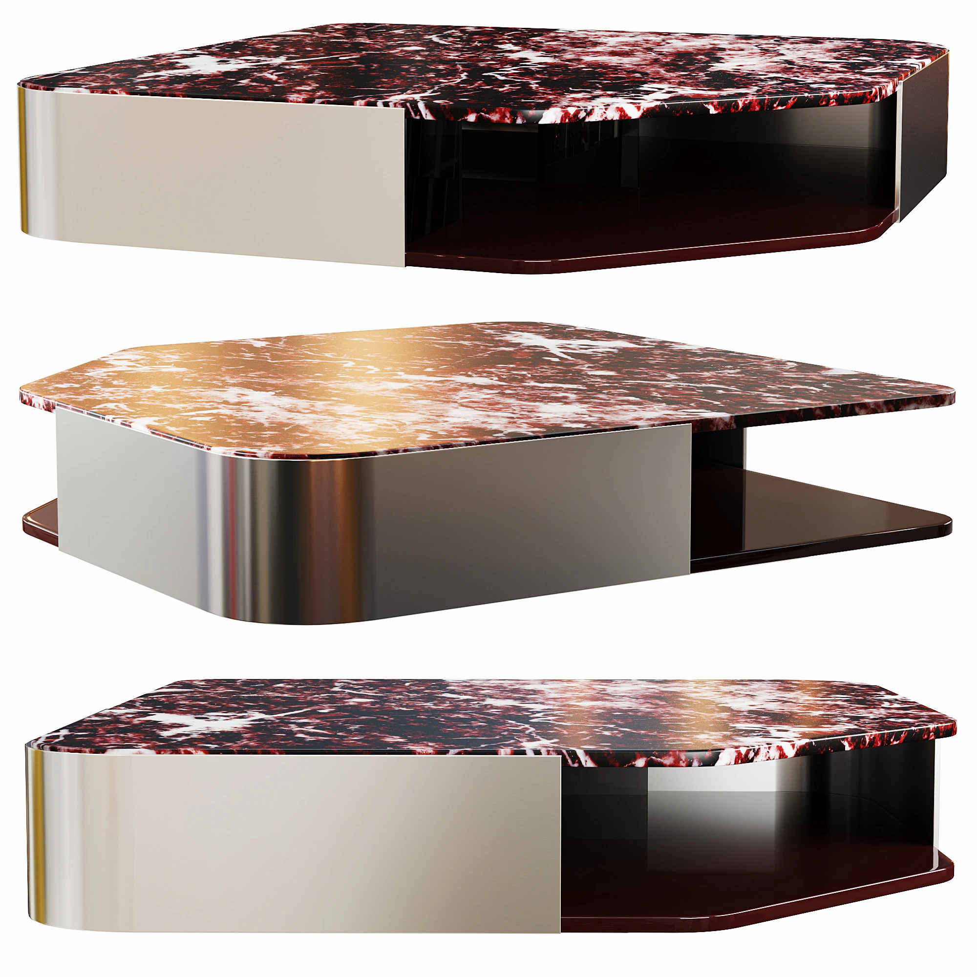 Diagramma quadrate Coffee Tables 3D Model .c4d .max .obj .3ds .fbx .stl .blend 