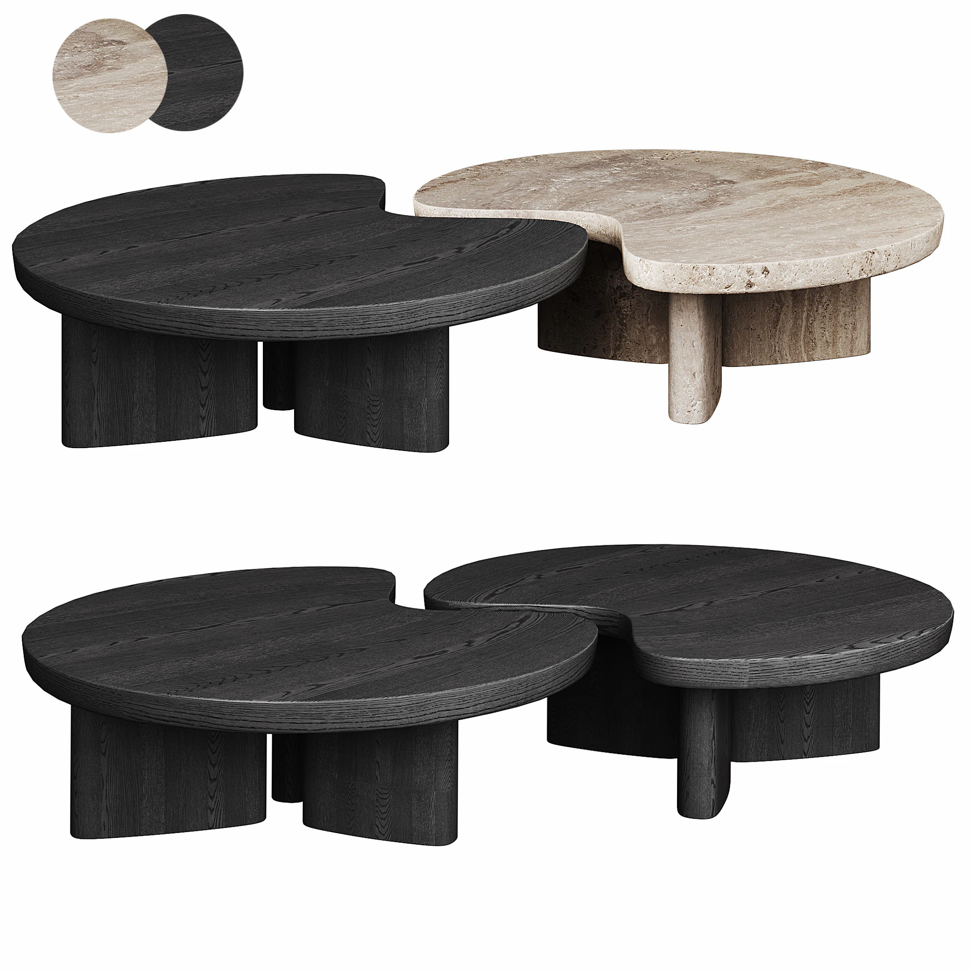 Mesa de centro pequena ERNEST By Poliform-01 Modelo 3D .c4d .max .obj .3ds .fbx .stl .blend