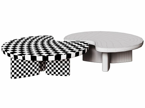 Mesa de centro pequena ERNEST By Poliform-01 Modelo 3D