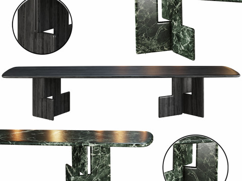 Nico Square dining table 3D Model