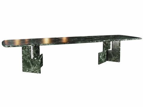 Nico Square dining table 3D Model