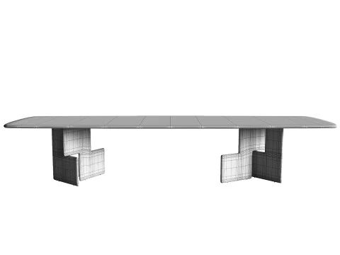 Nico Square dining table 3D Model