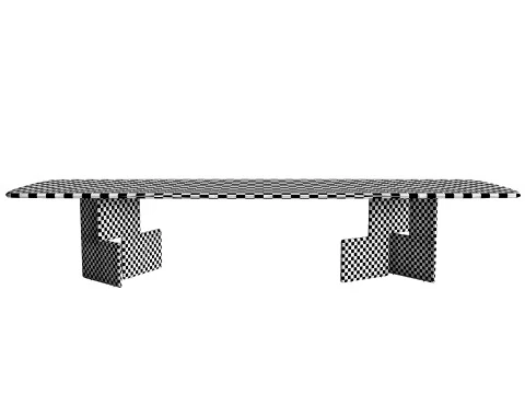 Nico Square dining table 3D Model