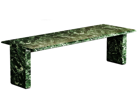 Rectangular Rojo Levanto marble table By BB Italia 3D Model