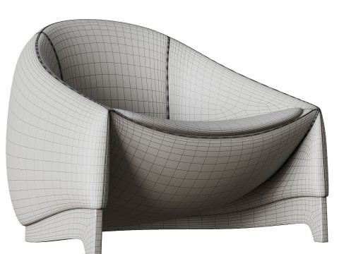 Rogina single sofa Modello 3D