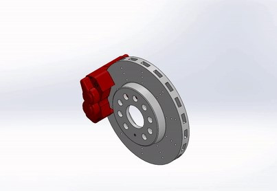 Braking system disc calipers and piston 3D Модель .c4d .max .obj .3ds .fbx .stl .blend 