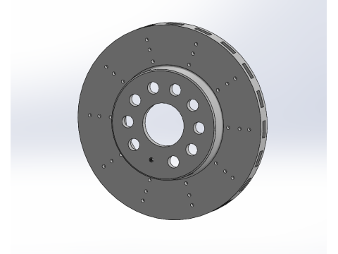 Braking system disc calipers and piston 3D Модель