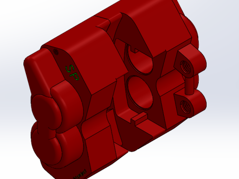 Braking system disc calipers and piston 3D Модель