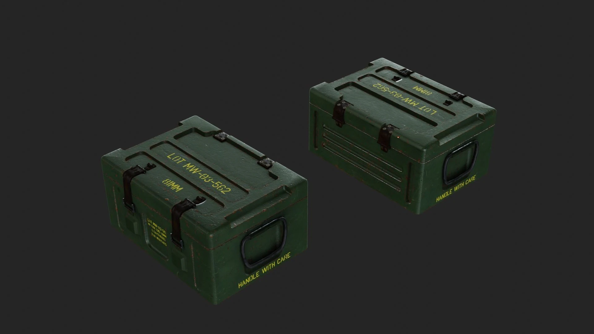Ammo crate 3D Model .c4d .max .obj .3ds .fbx .stl .blend 