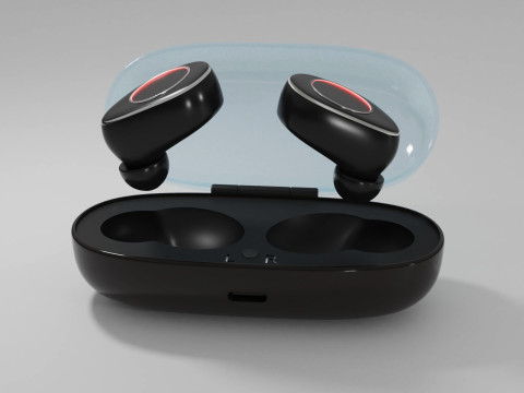 Earbuds earphones 3D मॉडल