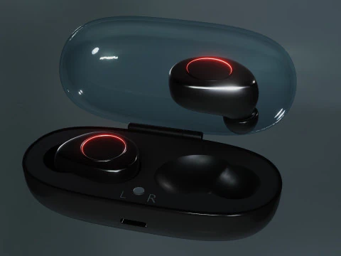 Earbuds earphones 3D Model