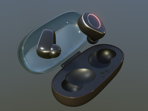 Earbuds earphones 3Dモデル
