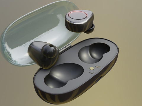 Earbuds earphones 3Dモデル