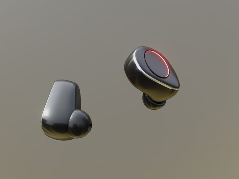 Earbuds earphones 3Dモデル