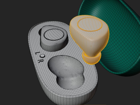 Earbuds earphones 3Dモデル