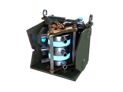 Flusso del ghiacciaio pi&ugrave; fresco di fantascienza Modello 3D