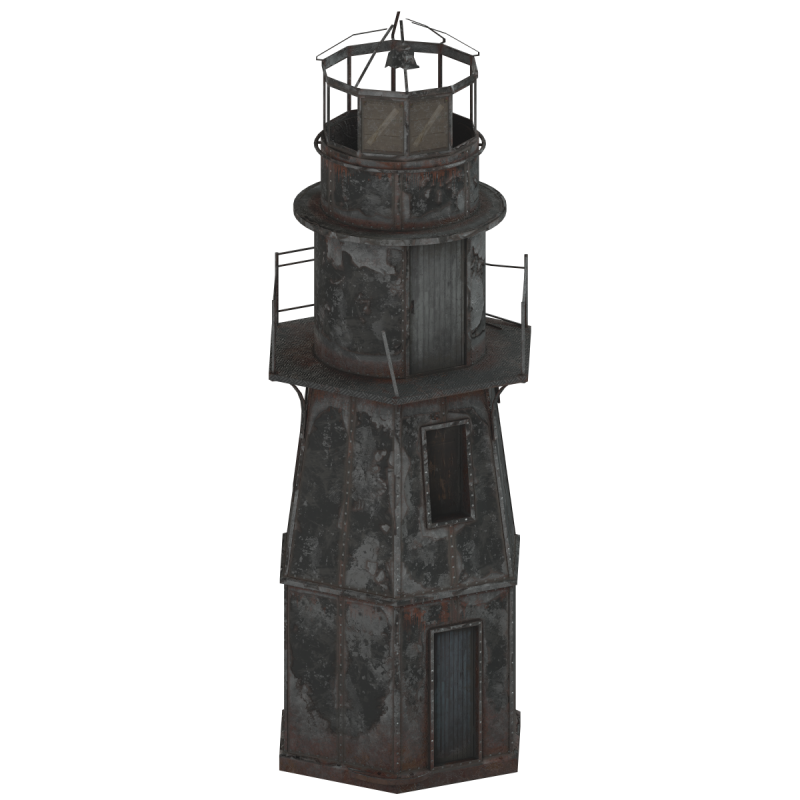 Old Lighthouse 3D Model .c4d .max .obj .3ds .fbx .stl .blend 