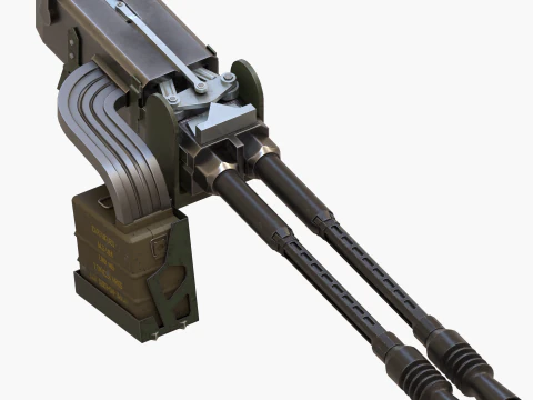 145mm Reaper Machine-gun 3D Model