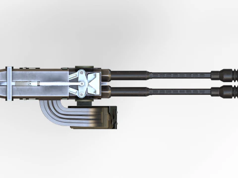 145mm Reaper Machine-gun 3D Model