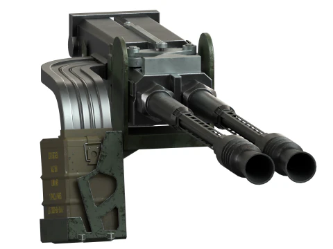 145mm Reaper Machine-gun 3D Model