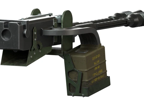 145mm Reaper Machine-gun 3D Model