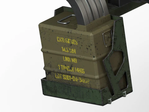 145mm Reaper Machine-gun 3D Model