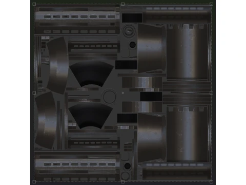 145mm Reaper Machine-gun 3D Model