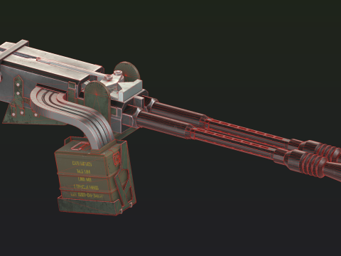 145mm Reaper Machine-gun 3D मॉडल