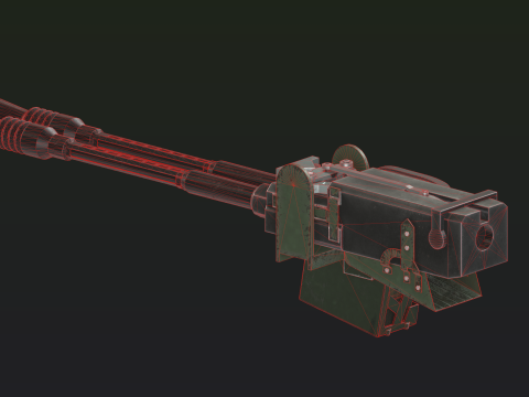 145mm Reaper Machine-gun 3D मॉडल
