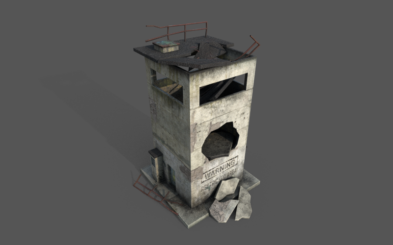 Watchtower 3D Model .c4d .max .obj .3ds .fbx .stl .blend 