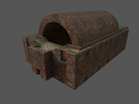 Stary ceglany budynek Model 3D