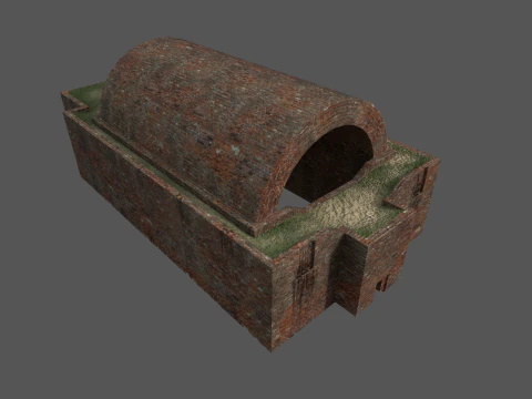 Old Brick Building 3D Model