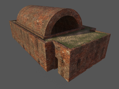 Old Brick Building 3D मॉडल