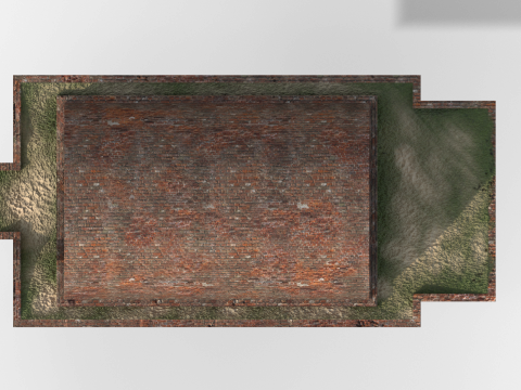 Old Brick Building 3D मॉडल