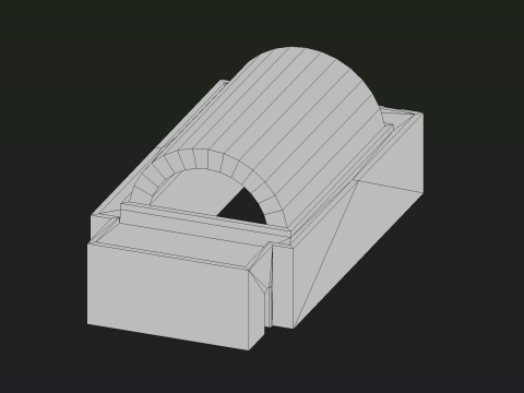 Old Brick Building 3D मॉडल