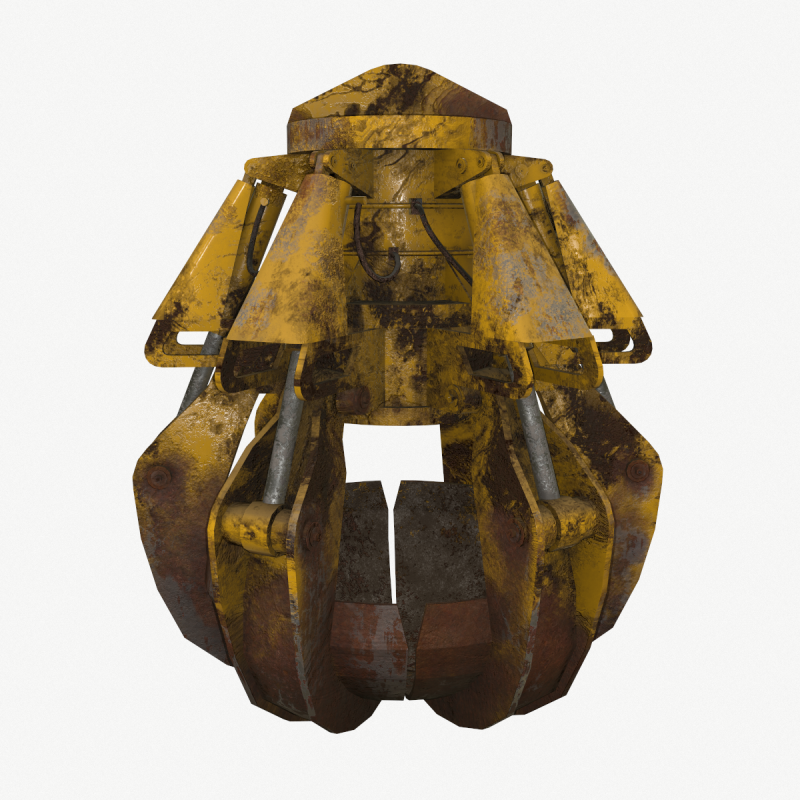 Clamshell bucket 3D 模型 .c4d .max .obj .3ds .fbx .stl .blend 