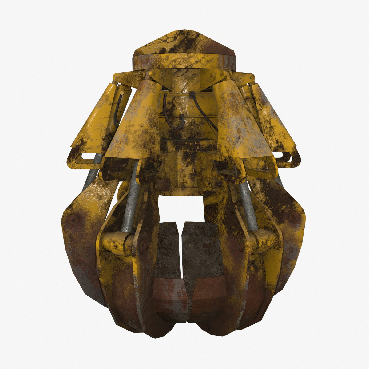 Clamshell bucket 3D Model .c4d .max .obj .3ds .fbx .stl .blend 