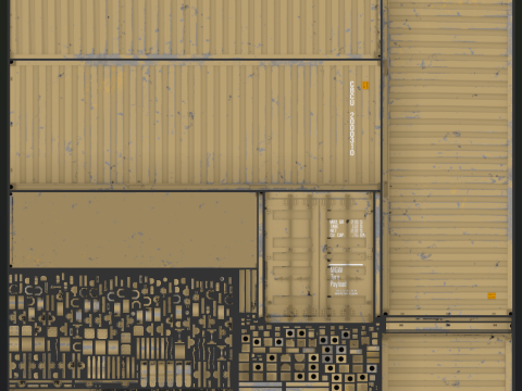 Cargo Containers 3D मॉडल